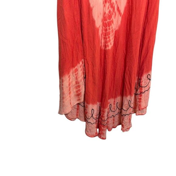 Cute Options Dress Women's Free Size Boho Embroidered Sleeveless Tie Dye - Picture 3 of 8